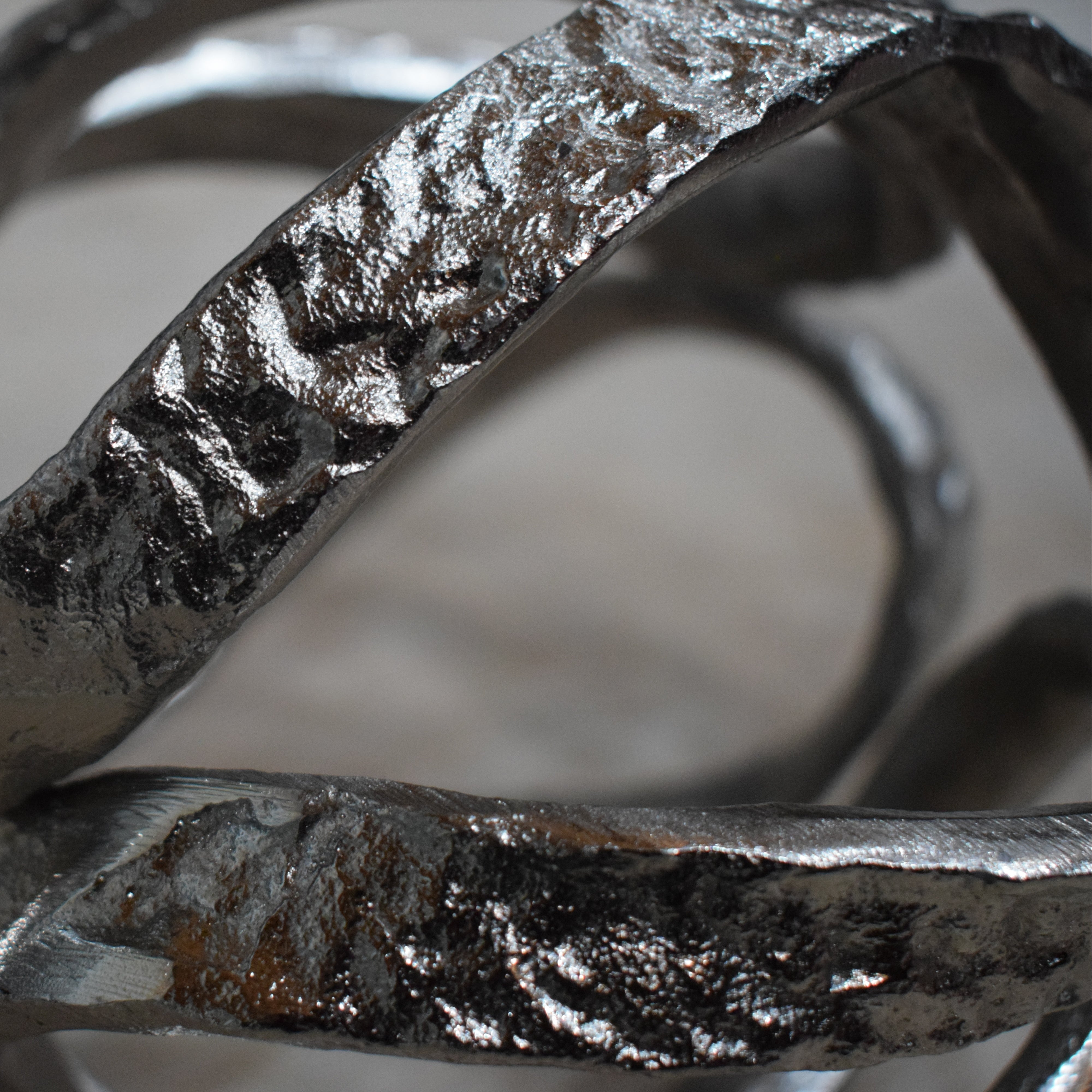 Silver Decorative Sphere Sculpture
