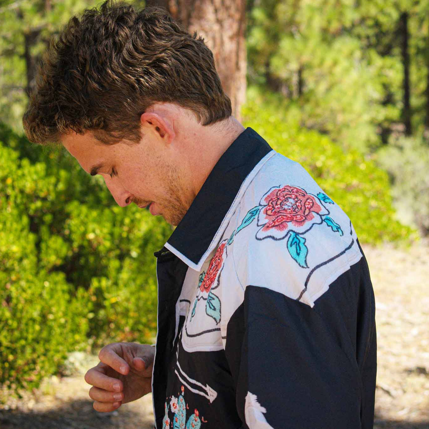Western Cactus Themed Button Down
