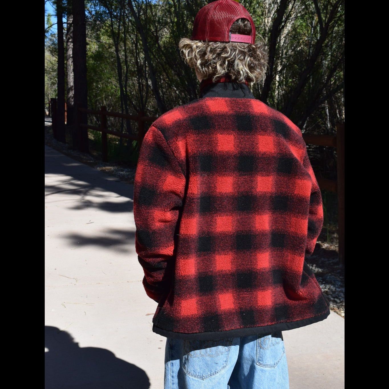 Pendleton Ridgeline Fleece Lined Jacket Red Buffalo Plaid