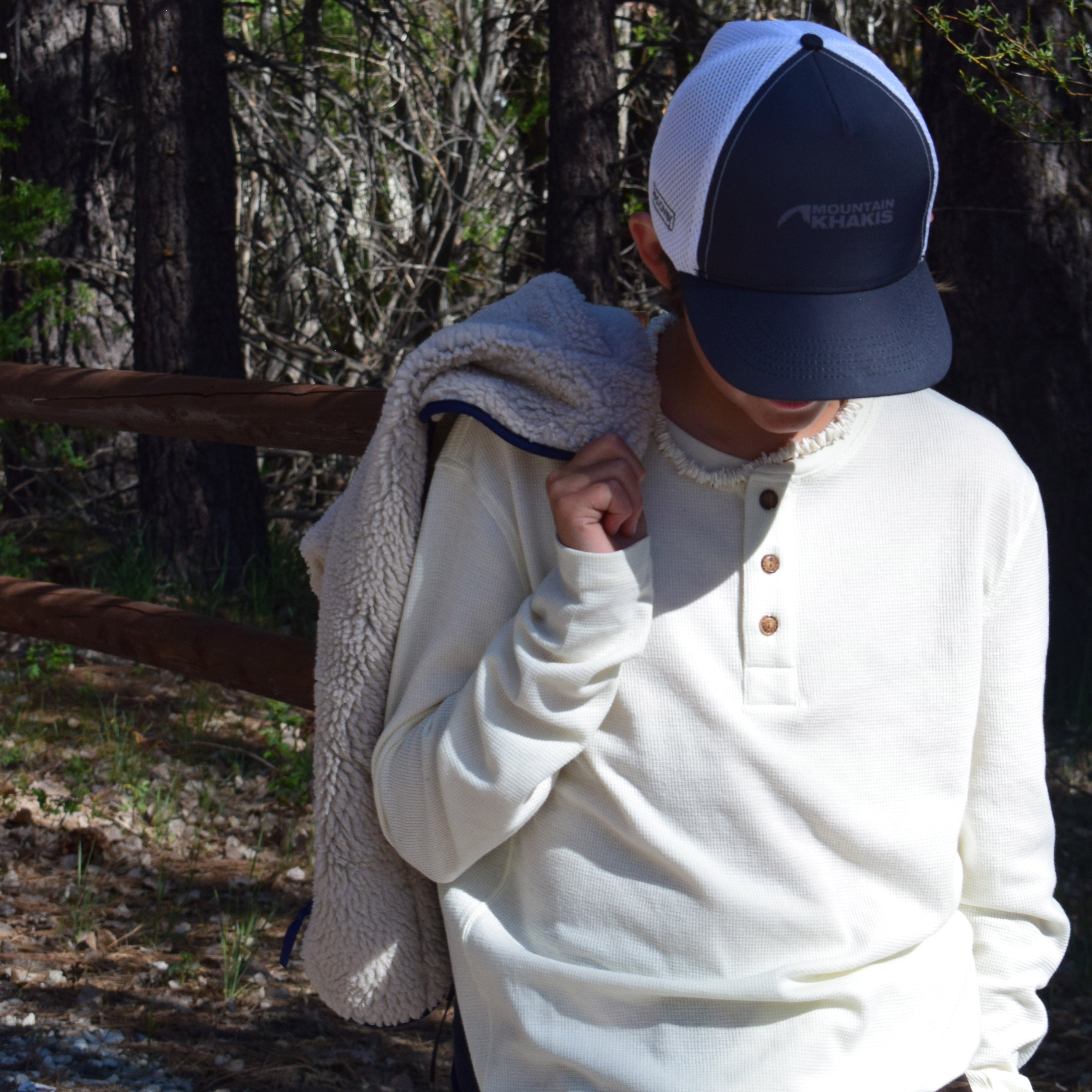TRUE CRAFT Long Sleeve Thermal Henley Shirt