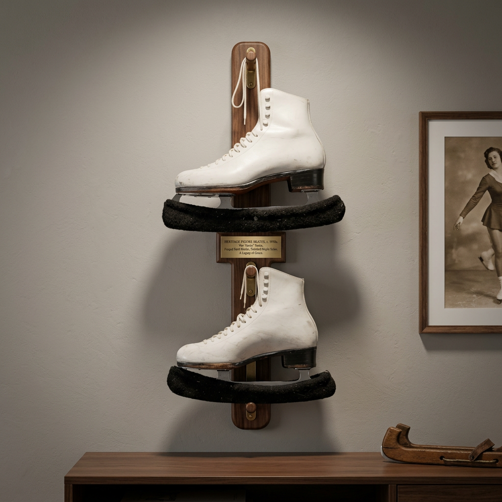 Vintage Riedell White Leather Figure Skates