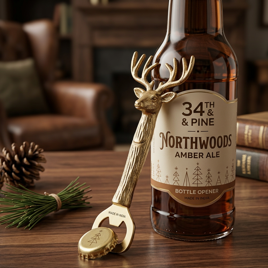 34Th & Pine Deer Bottle Opener