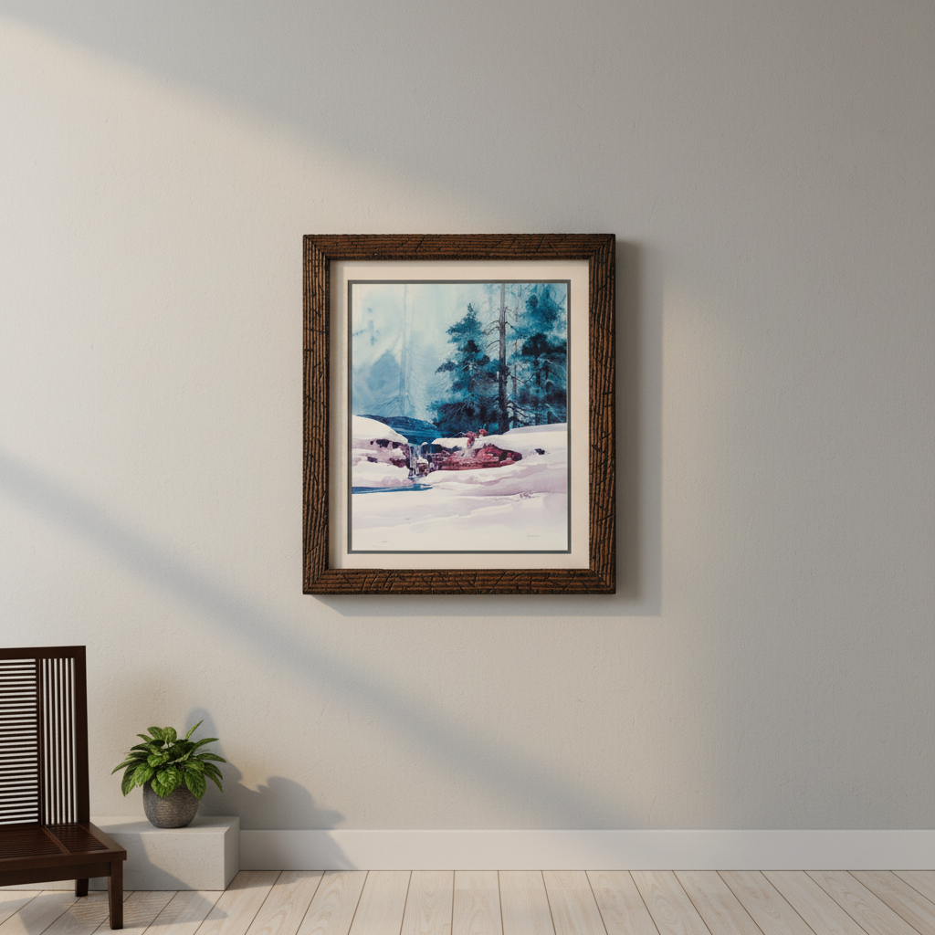 Limited Edition Print titled "Powder Run Ski Steamboat" by Michael Atkinson