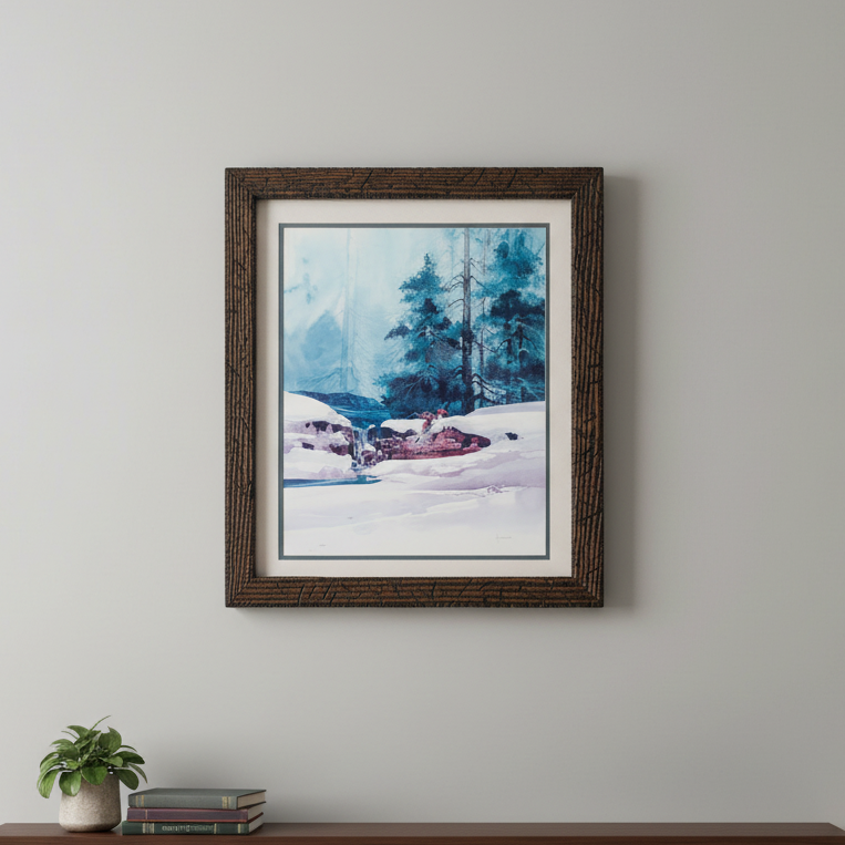 Limited Edition Print titled "Powder Run Ski Steamboat" by Michael Atkinson