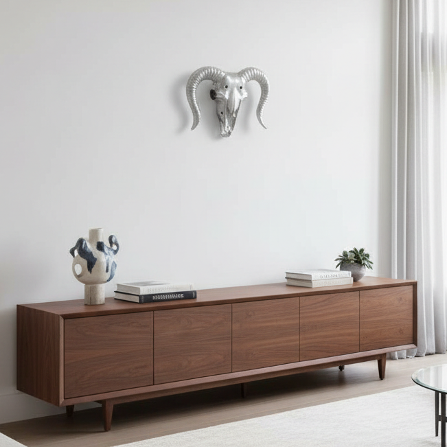 Metal Steer Skull Wall Decor