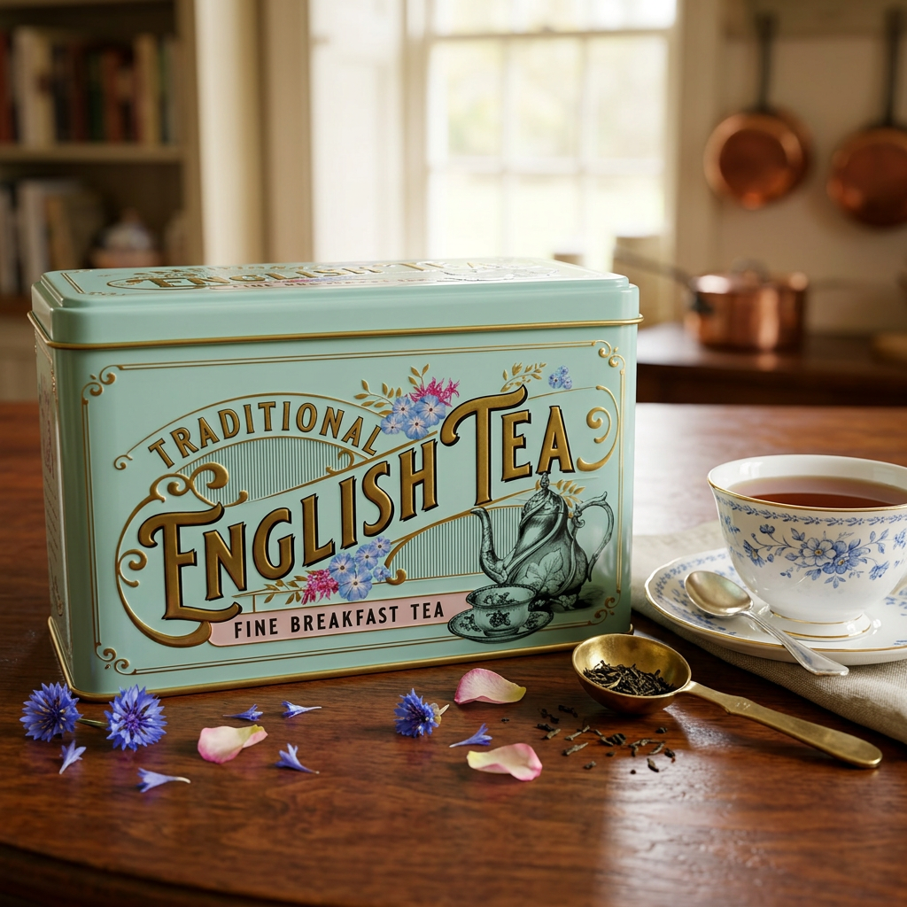 Traditional English Tea Tin Fine Breakfast Tea