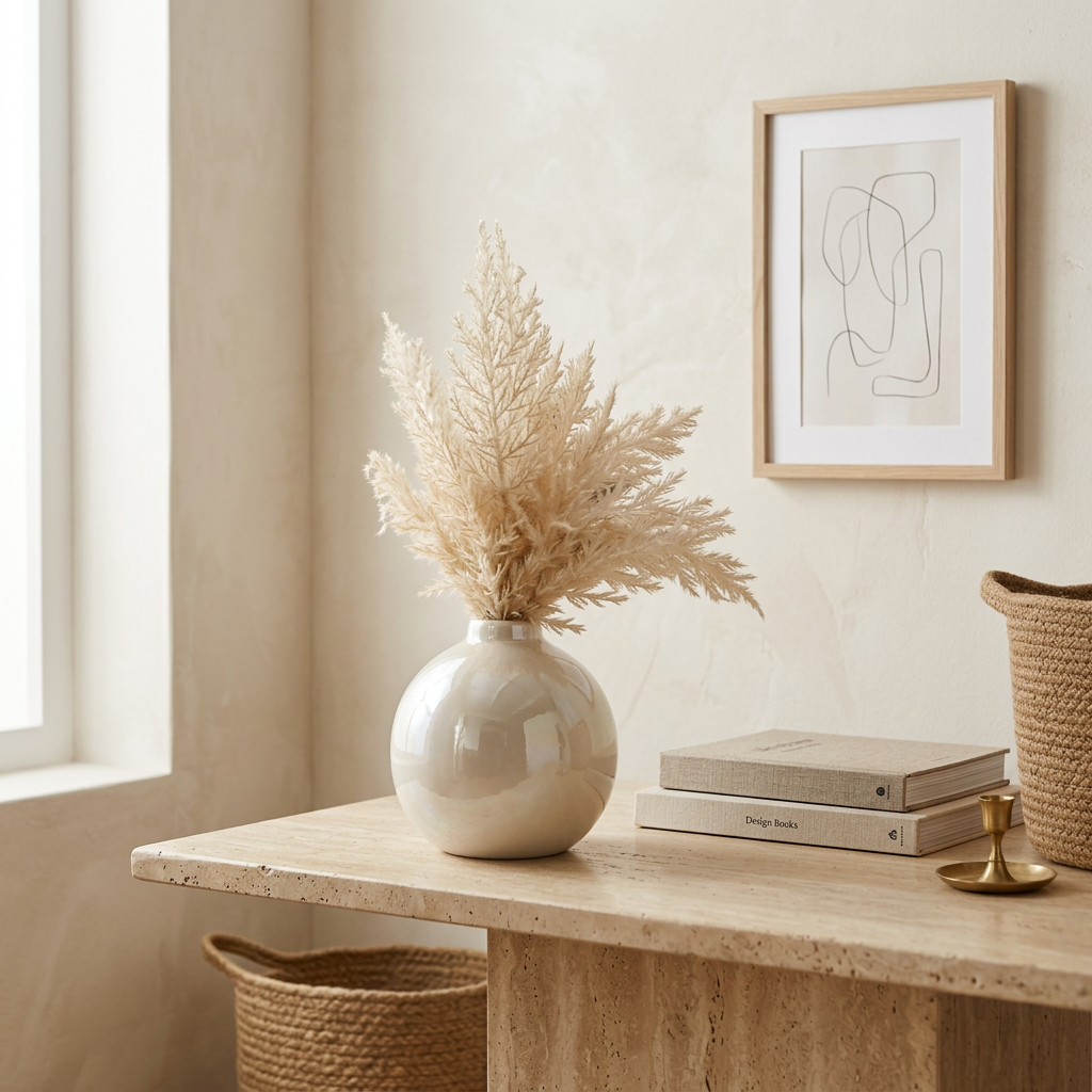 Cupcakes and Cashmere at Home - Iridescent Vase with Fake Flowers
