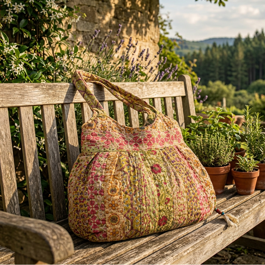 Vintage Fossil Paisley Print Handbag