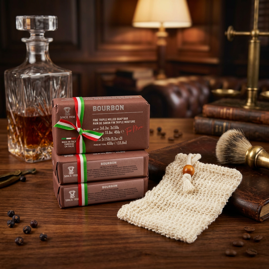 Zeni Bourbon Fine Triple Milled Soap Bar Set of 3