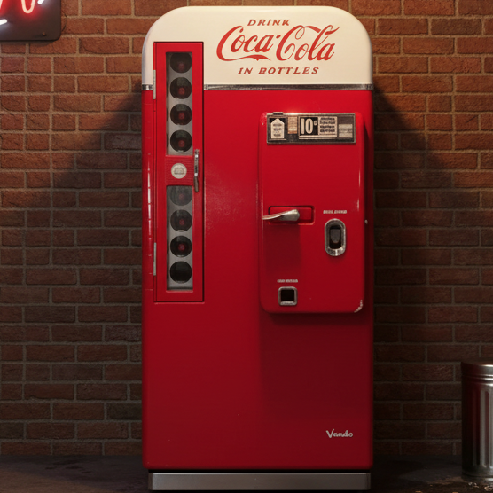 Vintage 50's Coca Cola Glass Bottle Vending Machine (Working Order)
