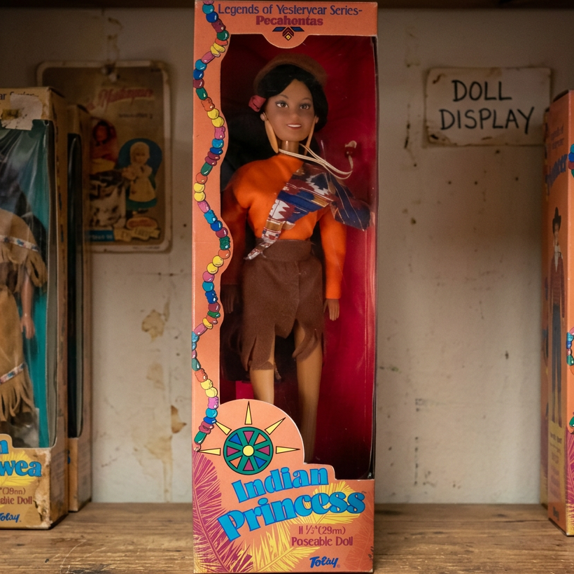 Vintage 1990's Pocahontas Indian Princess Poseable Doll By Totsy