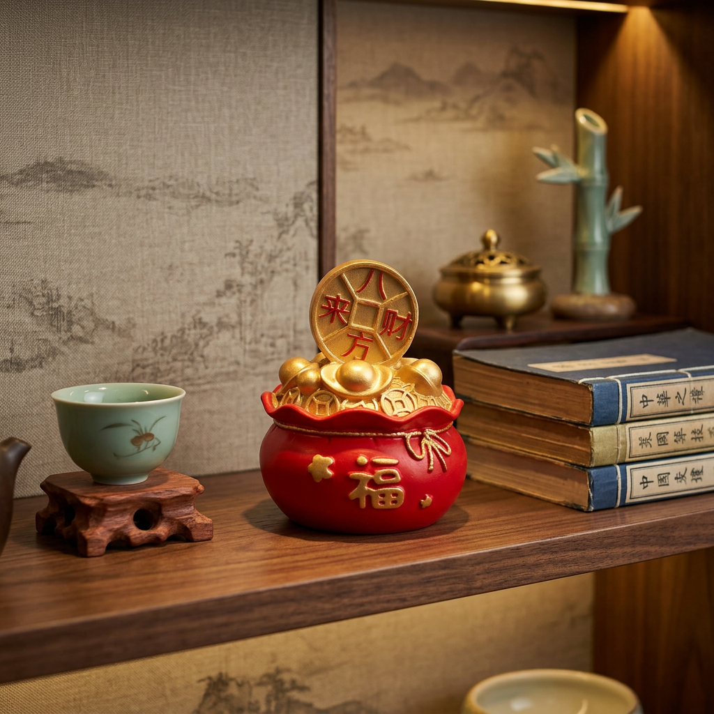 Chinese Feng Shui Money Bag Figurine