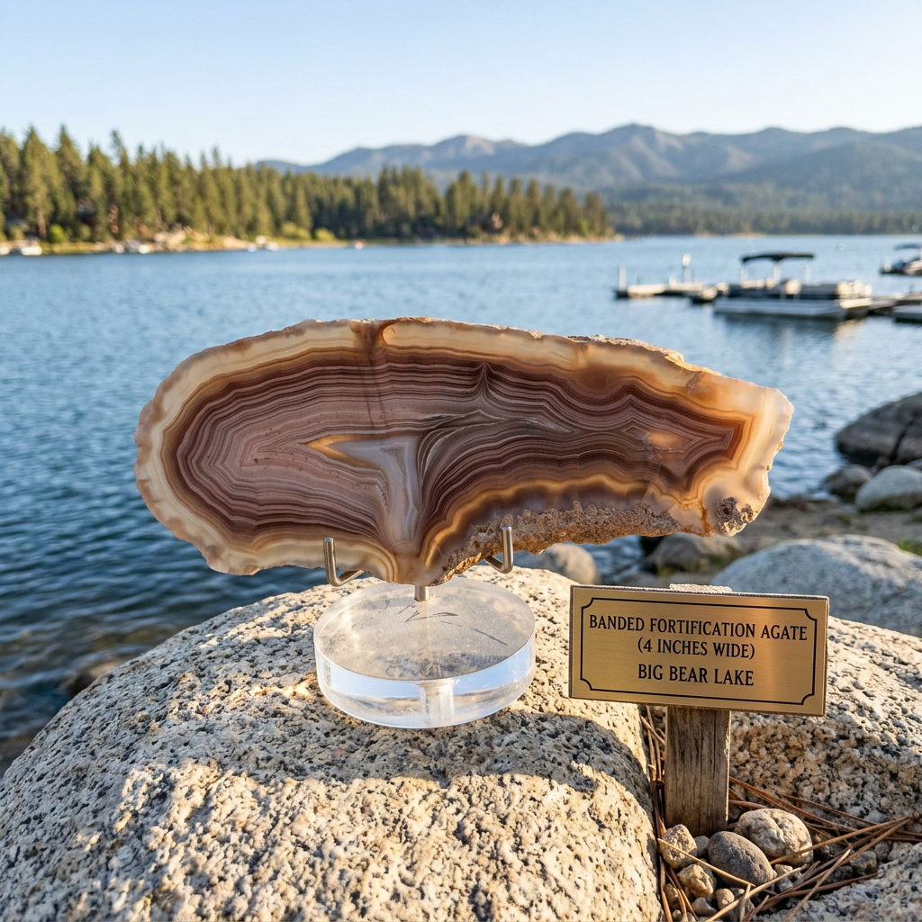 Banded Fortification Agate Slice