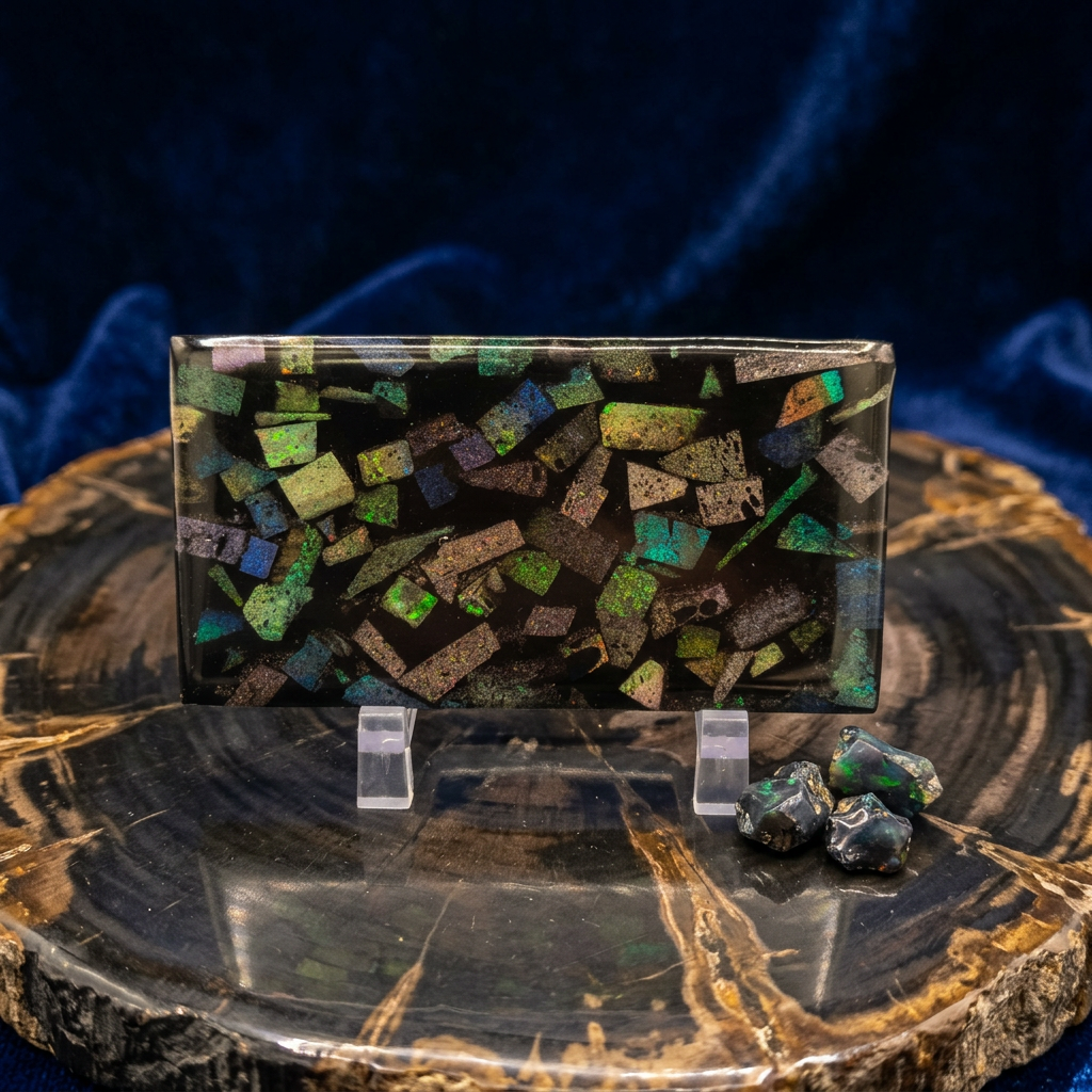 Flashy Mosaic Opal Slate