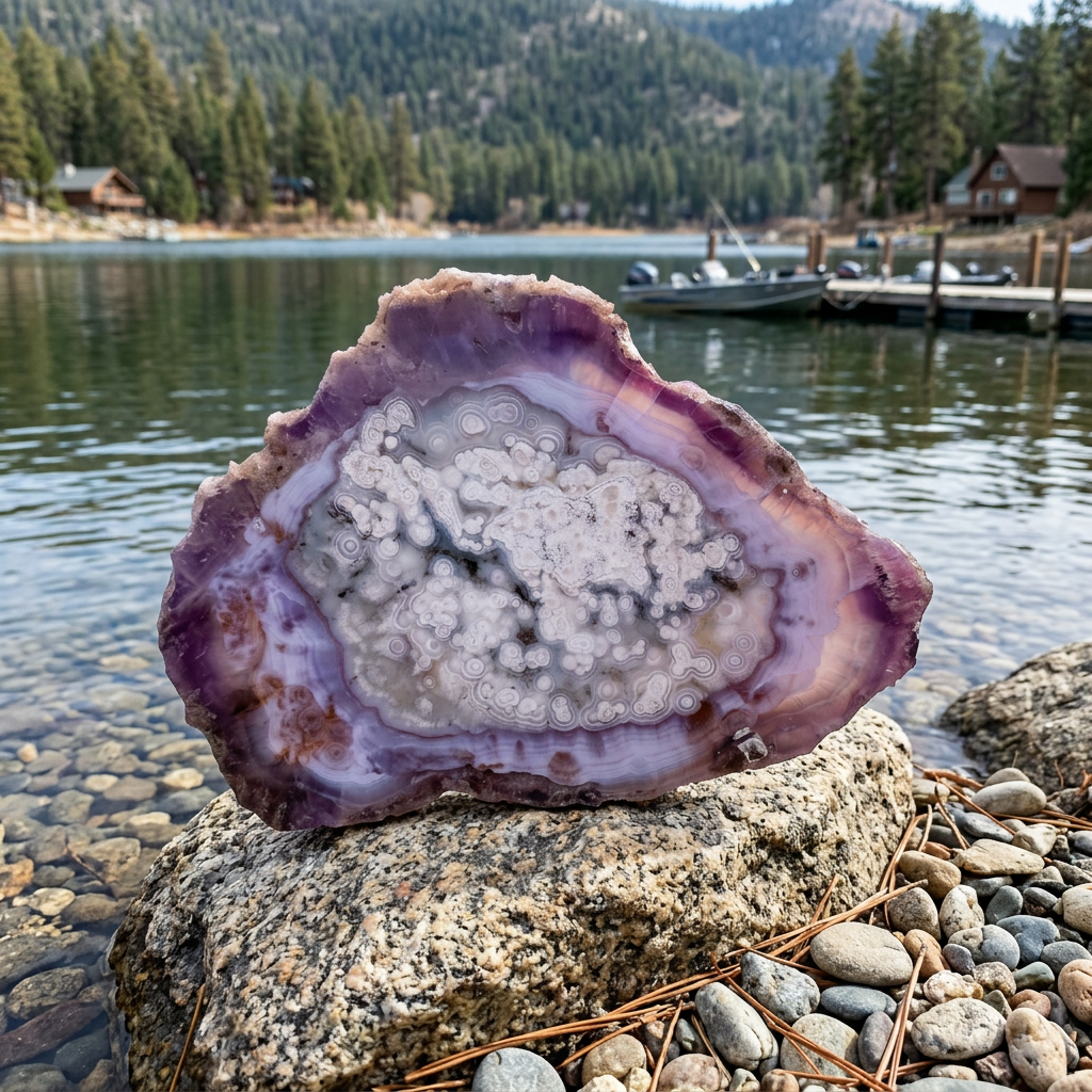 Purple Ocean Jasper Agate Slab