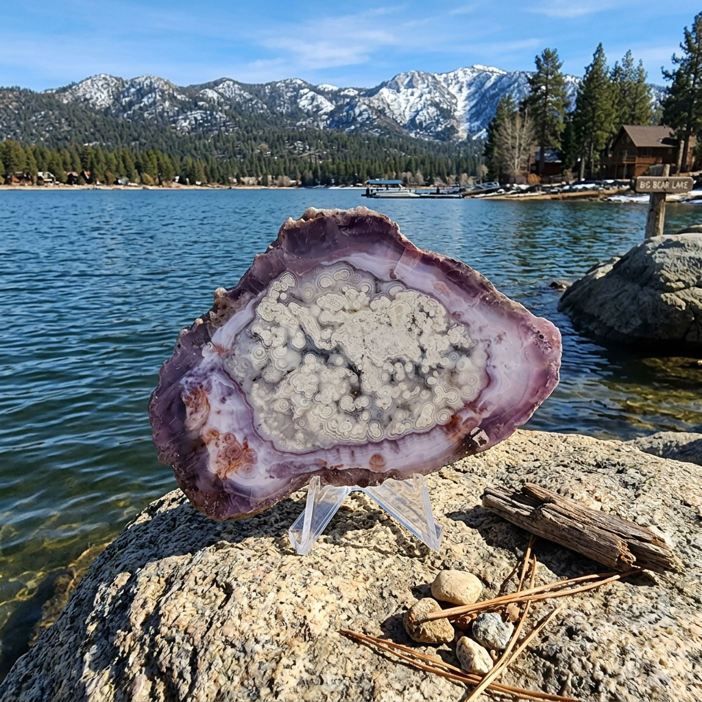 Purple Ocean Jasper Agate Slab