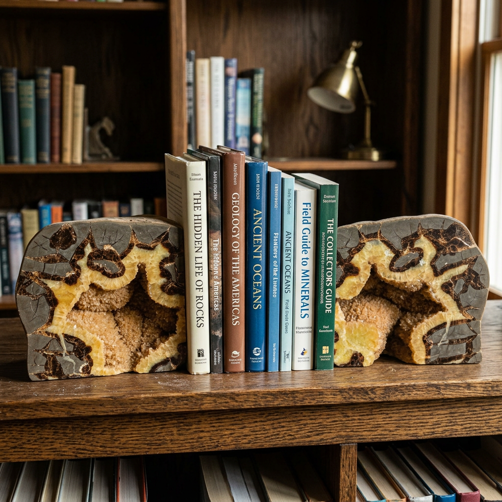 Septarian Nodule Bookends
