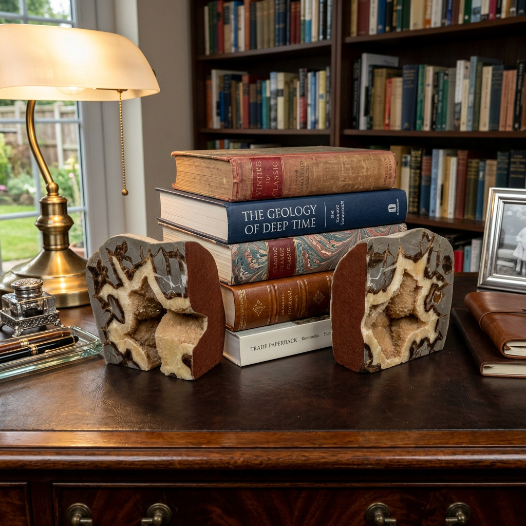 Septarian Nodule Bookends