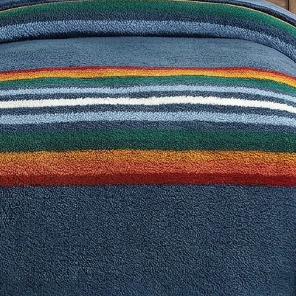 Pendleton Select King Sherpa Fleece Blanket Cozy Dark Teal Reversible Design