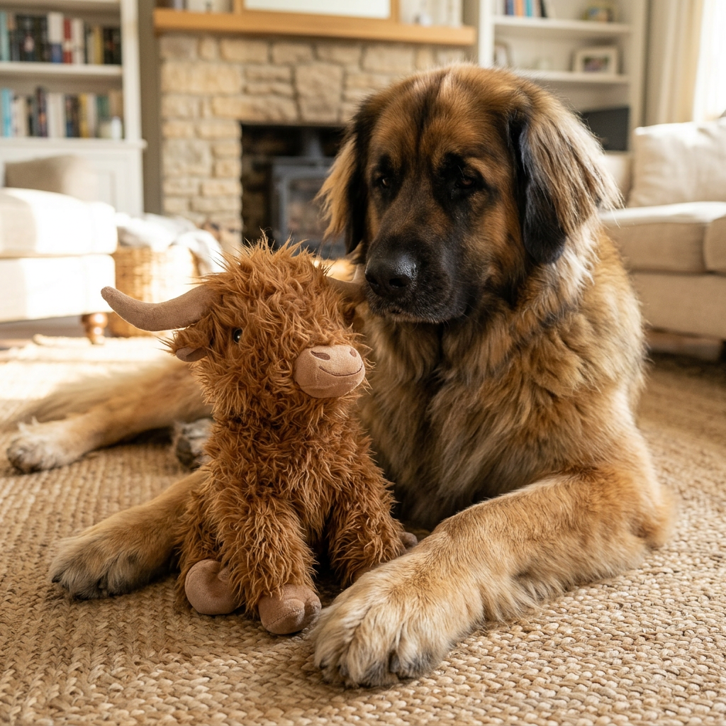 Highland Cow Soft Plush Squeaker Dog Toy