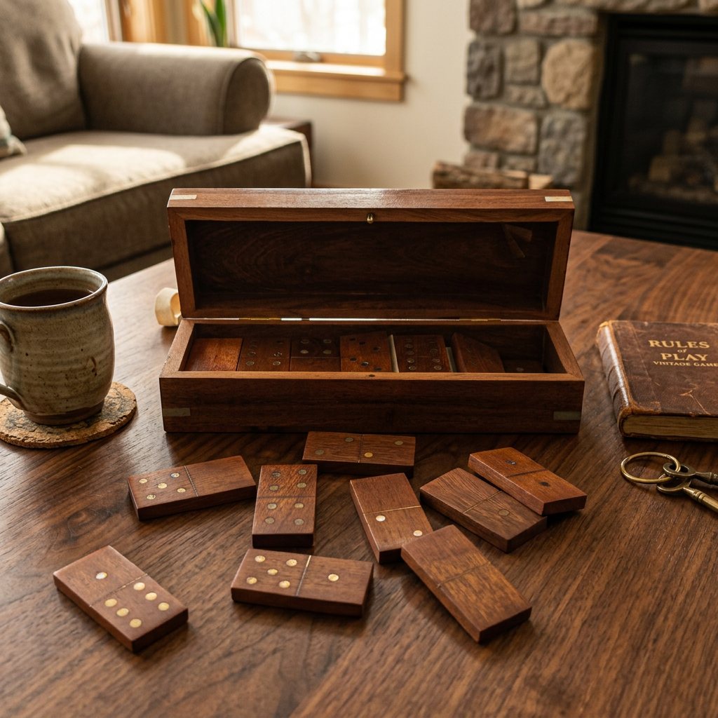 8x3 Dominoes Wood Box Set