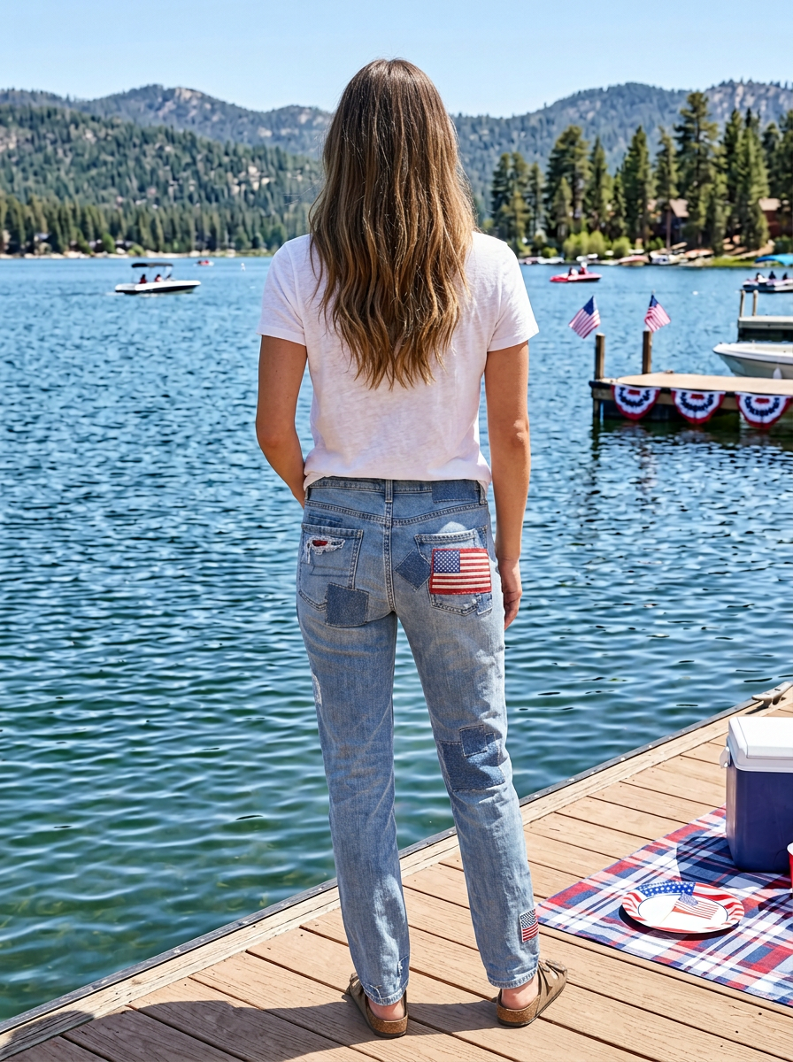 American Eagle Outfitters Women's Highest Rise Ripped Patchwork Jeans Size 0 Regular