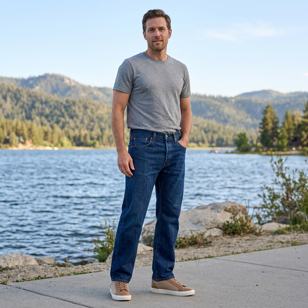 Levi's 501 Original Fit Men's Jeans W38 L29 Medium Wash Button Fly Denim