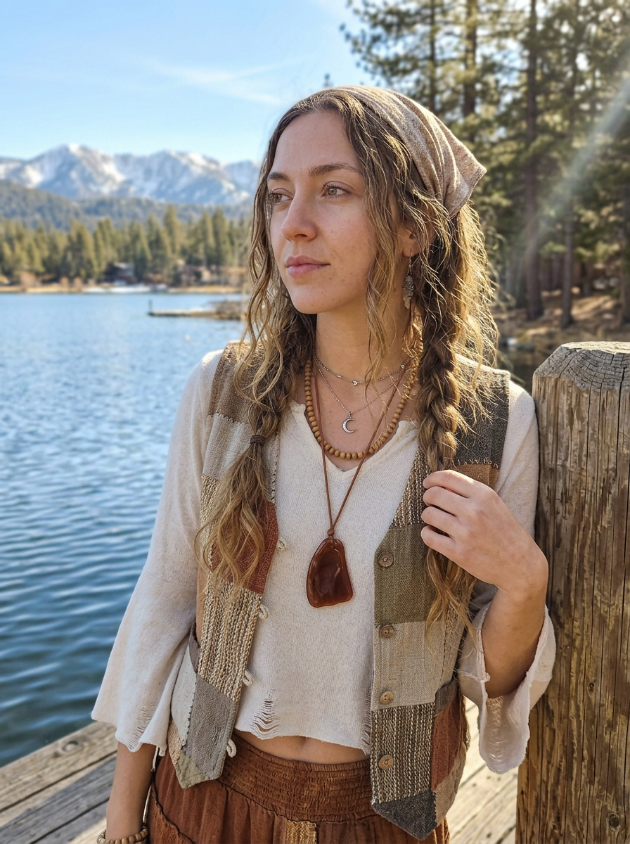 Large Carnelian Agate Statement Pendant Necklace on Chestnut Brown Cord