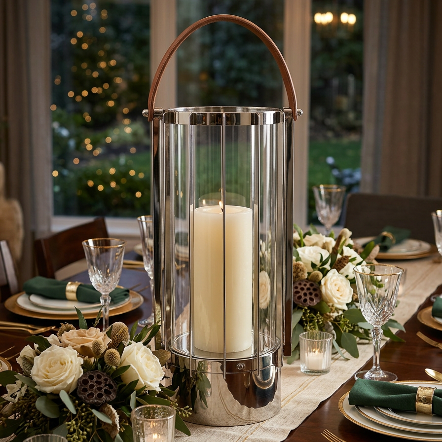 Decorative Hurricane Lantern Candle Holder