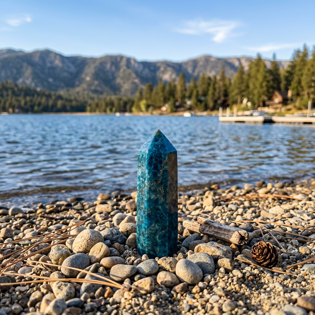Blue Apatite Crystal Tower