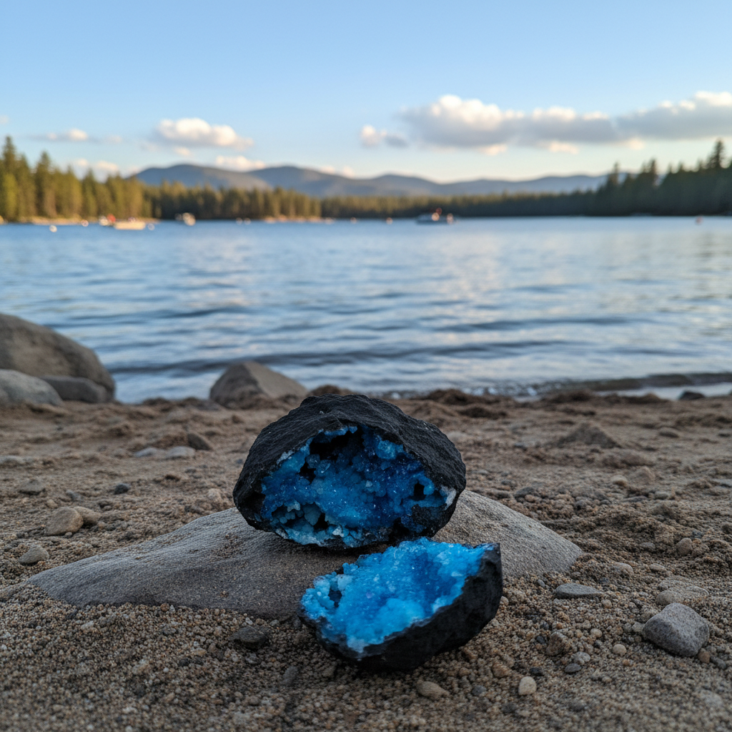 Blue Quartz Geode Crystal