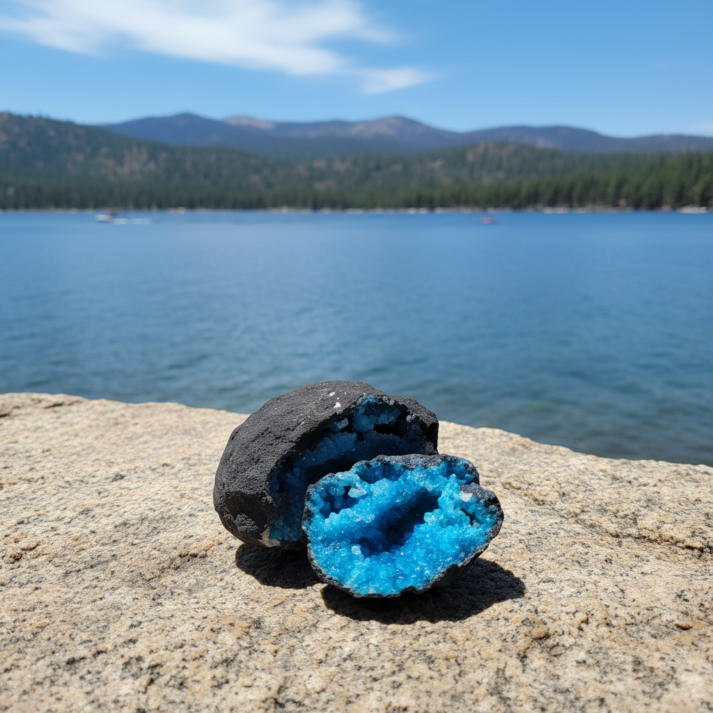 Blue Quartz Geode Crystal