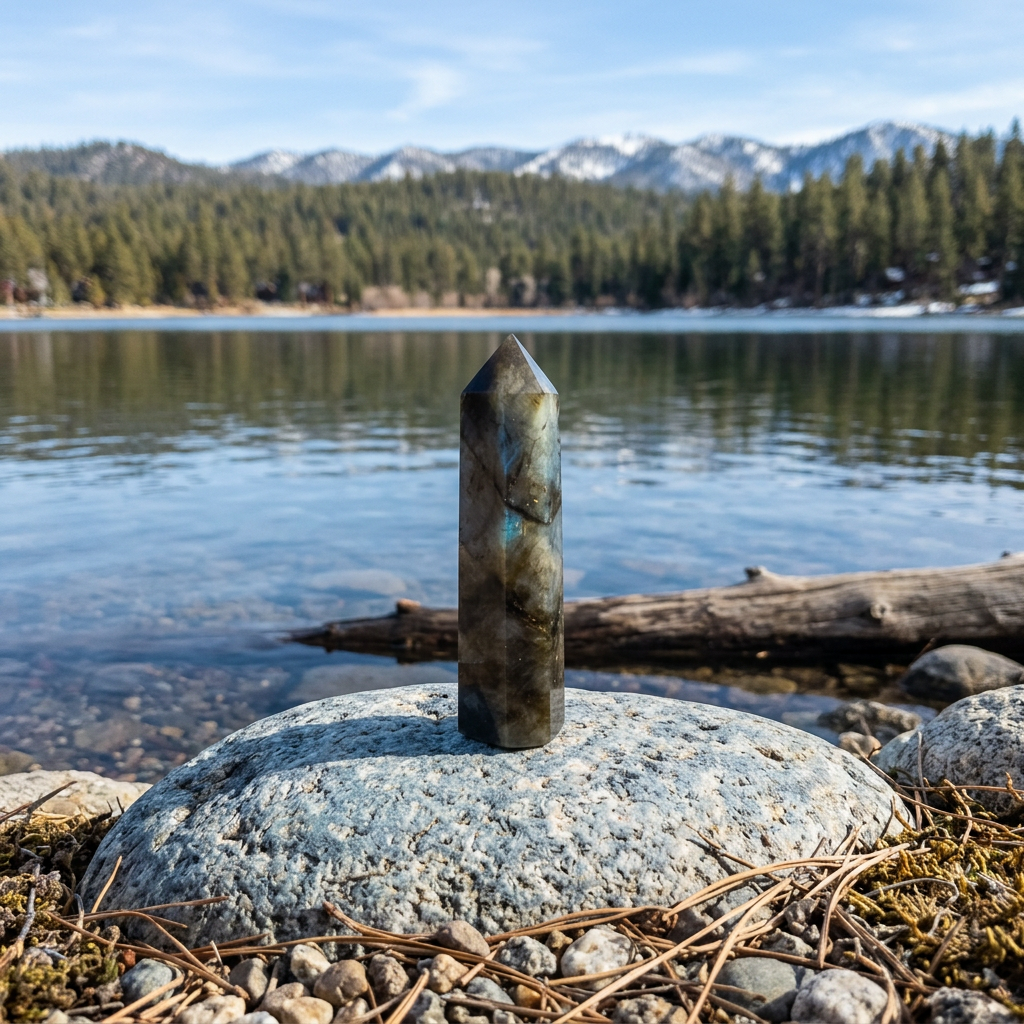 Natural Labradorite Tower 4 Inches Tall