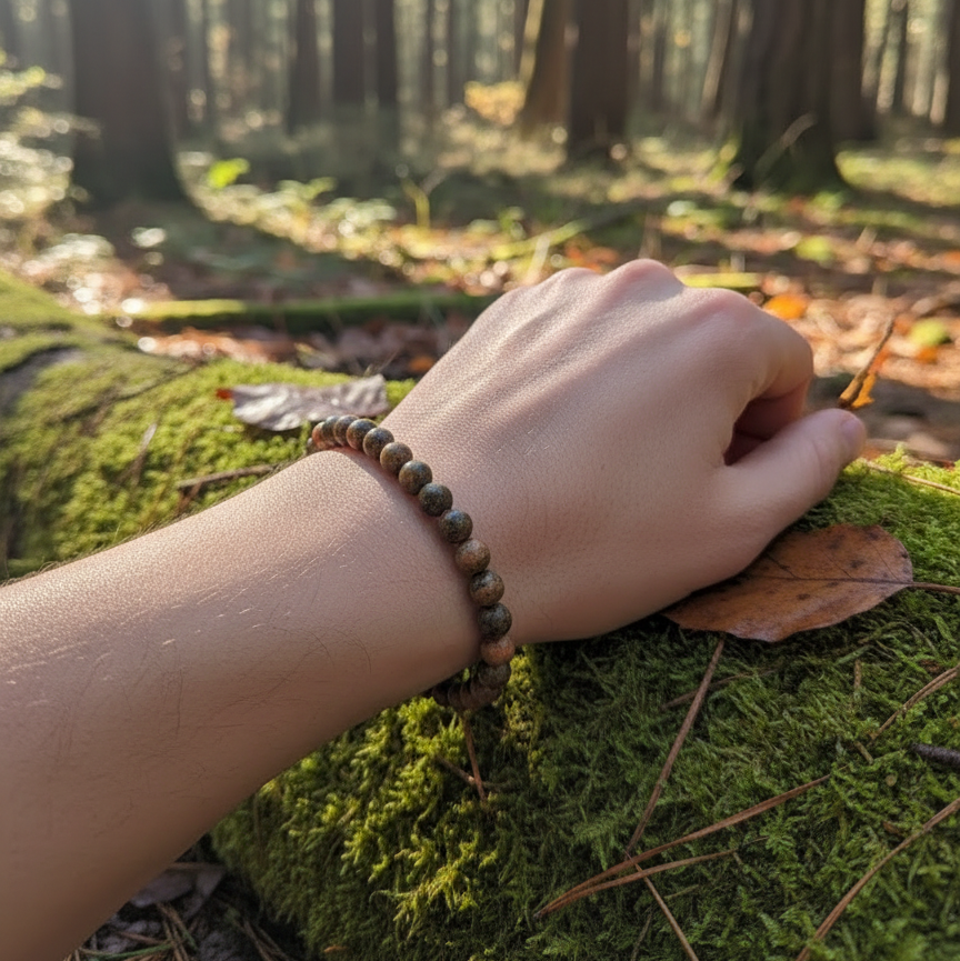 Unakite Beaded Bracelet