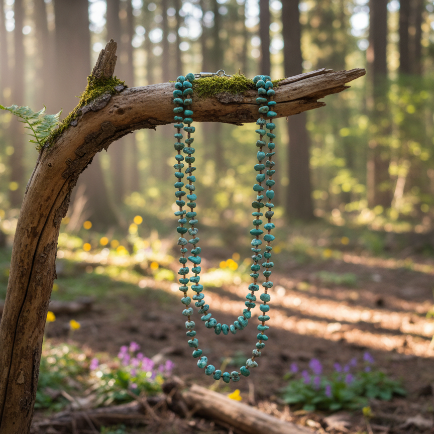 Gorgeous Multi-strand Turquoise Nugget Necklace