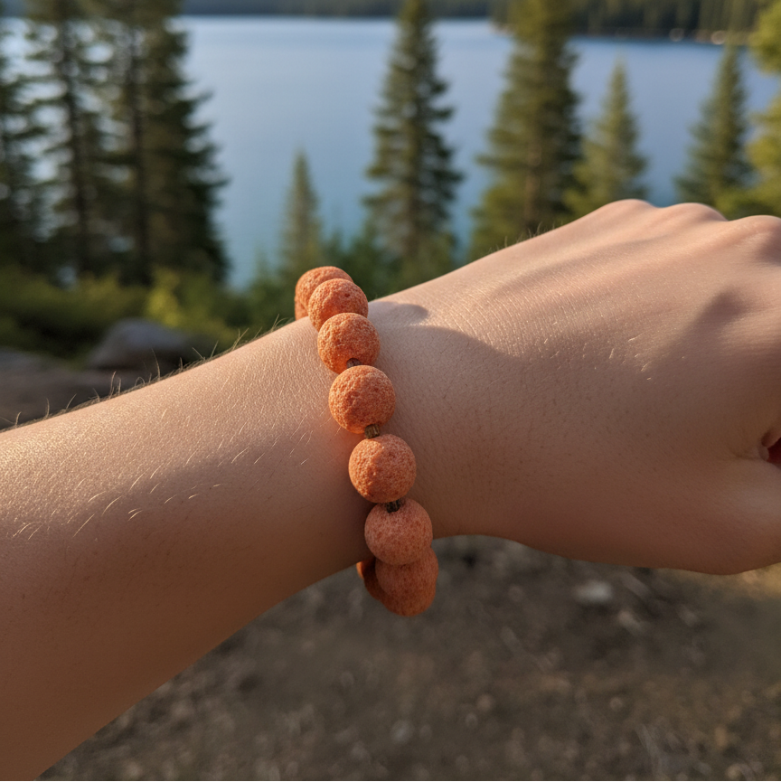 Sponge Coral Bead Bracelet