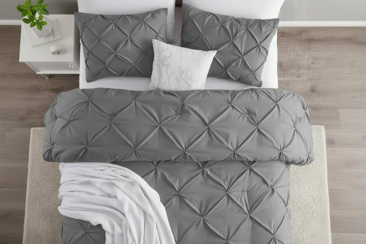Great Bay Home Taupe Colored King Duvet Cover Set with 2 Shams 102" x 90"
