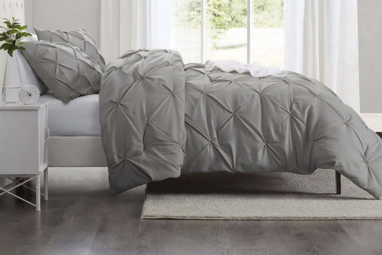 Great Bay Home Taupe Colored King Duvet Cover Set with 2 Shams 102" x 90"