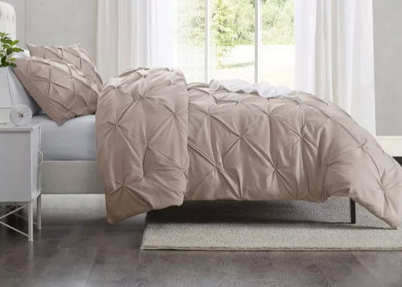 Great Bay Home Taupe Colored King Duvet Cover Set with 2 Shams 102" x 90"