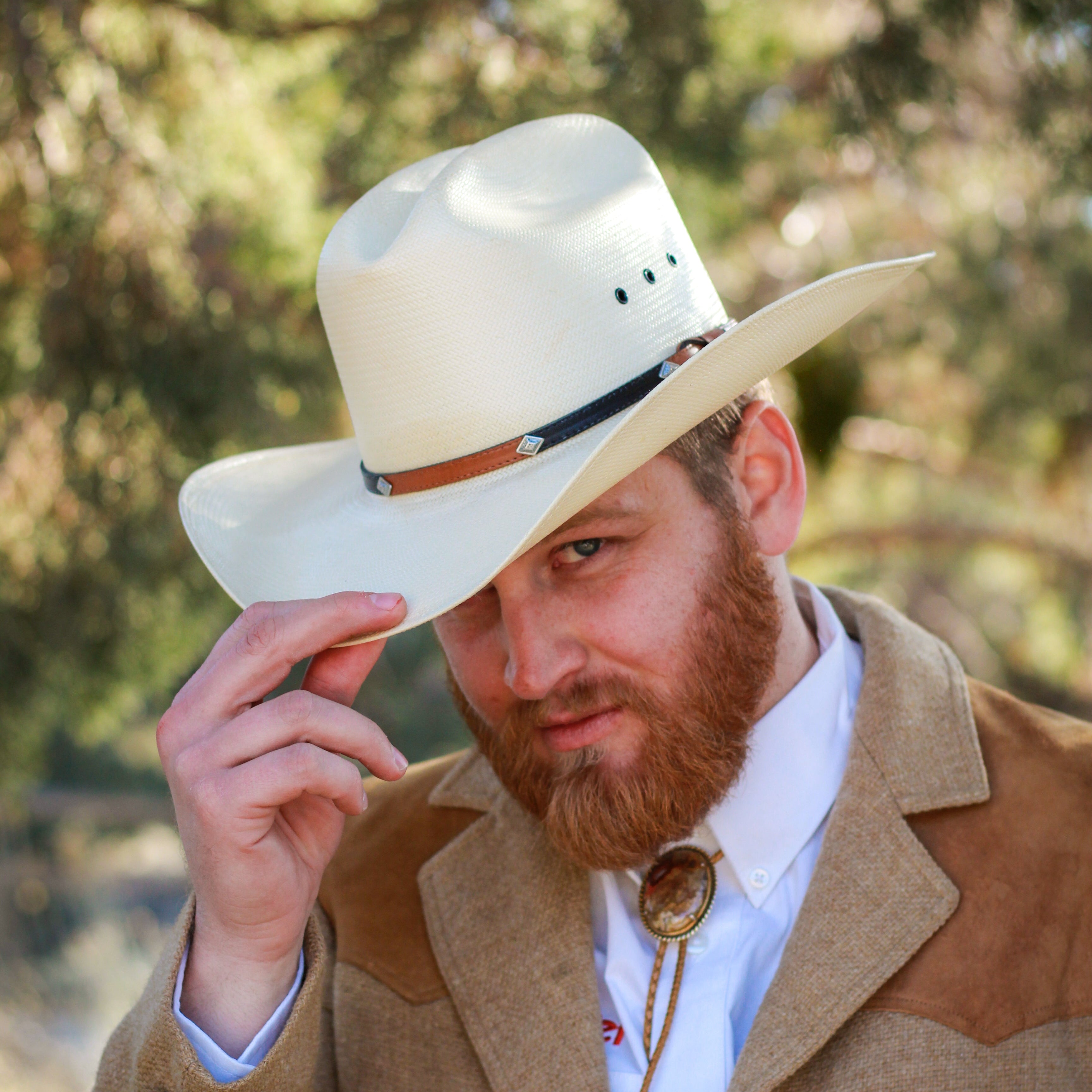Vintage Stetson Shantung Panama Straw Cowboy Hat – Size 7 (56 cm) – Western Summer Hat