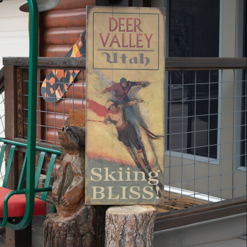 Wooden Print "Deer Valley Utah Skiing Bliss!" Wall Decor