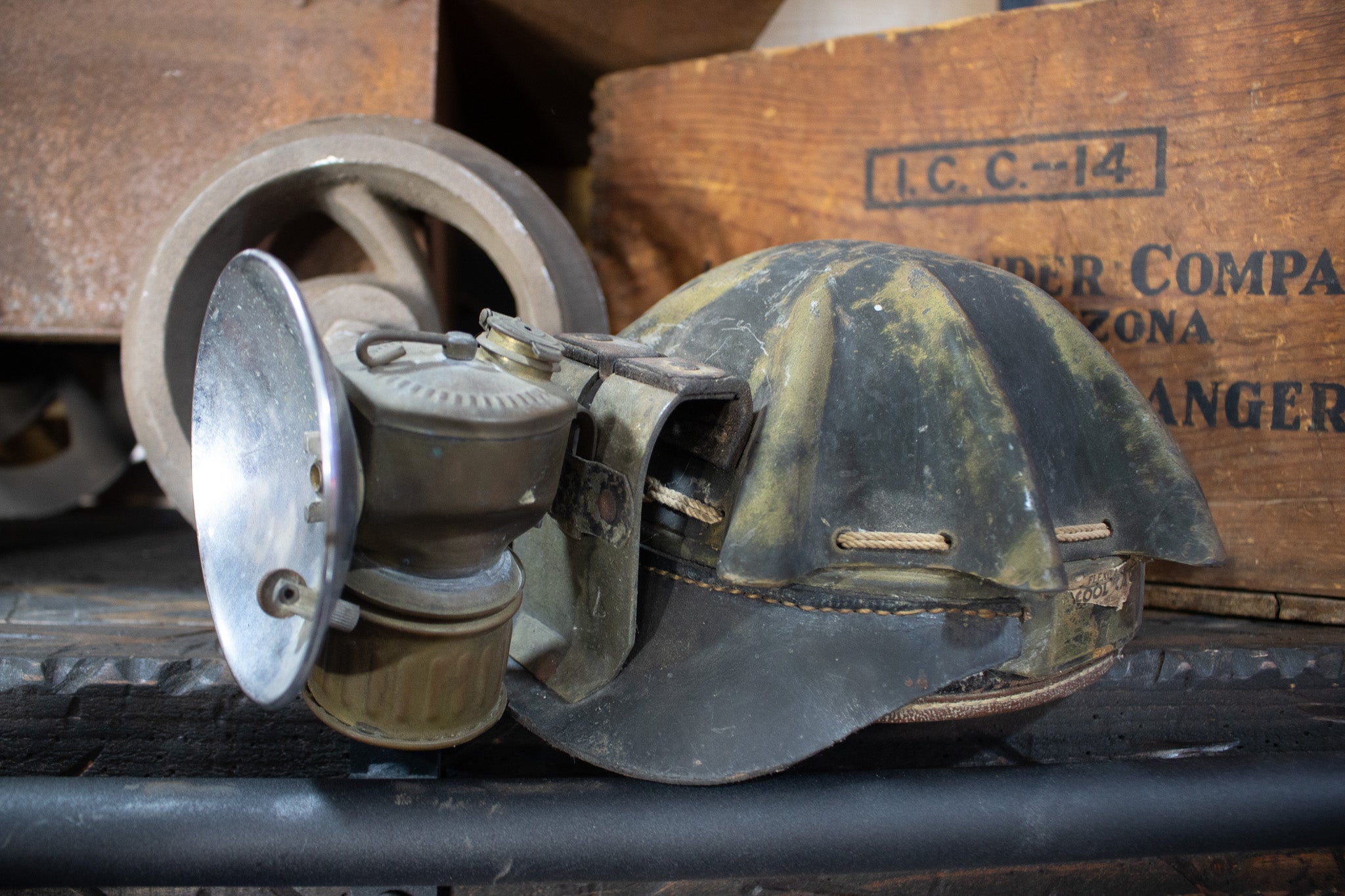 Vintage 1920s "FLEXO BAND COOL CAP" Miners Hard Hat Helmet