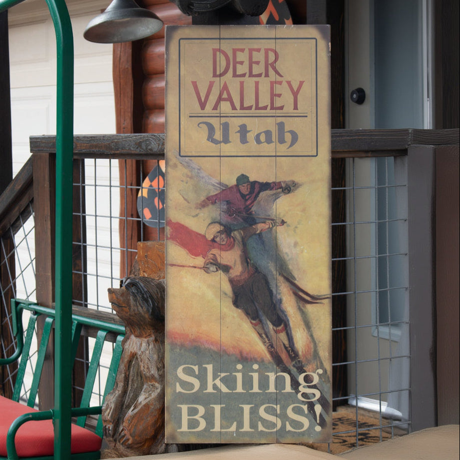 Wooden Print "Deer Valley Utah Skiing Bliss!" Wall Decor