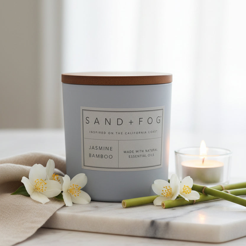 Sand + Fog Jasmine Bamboo Essential Oils Candle