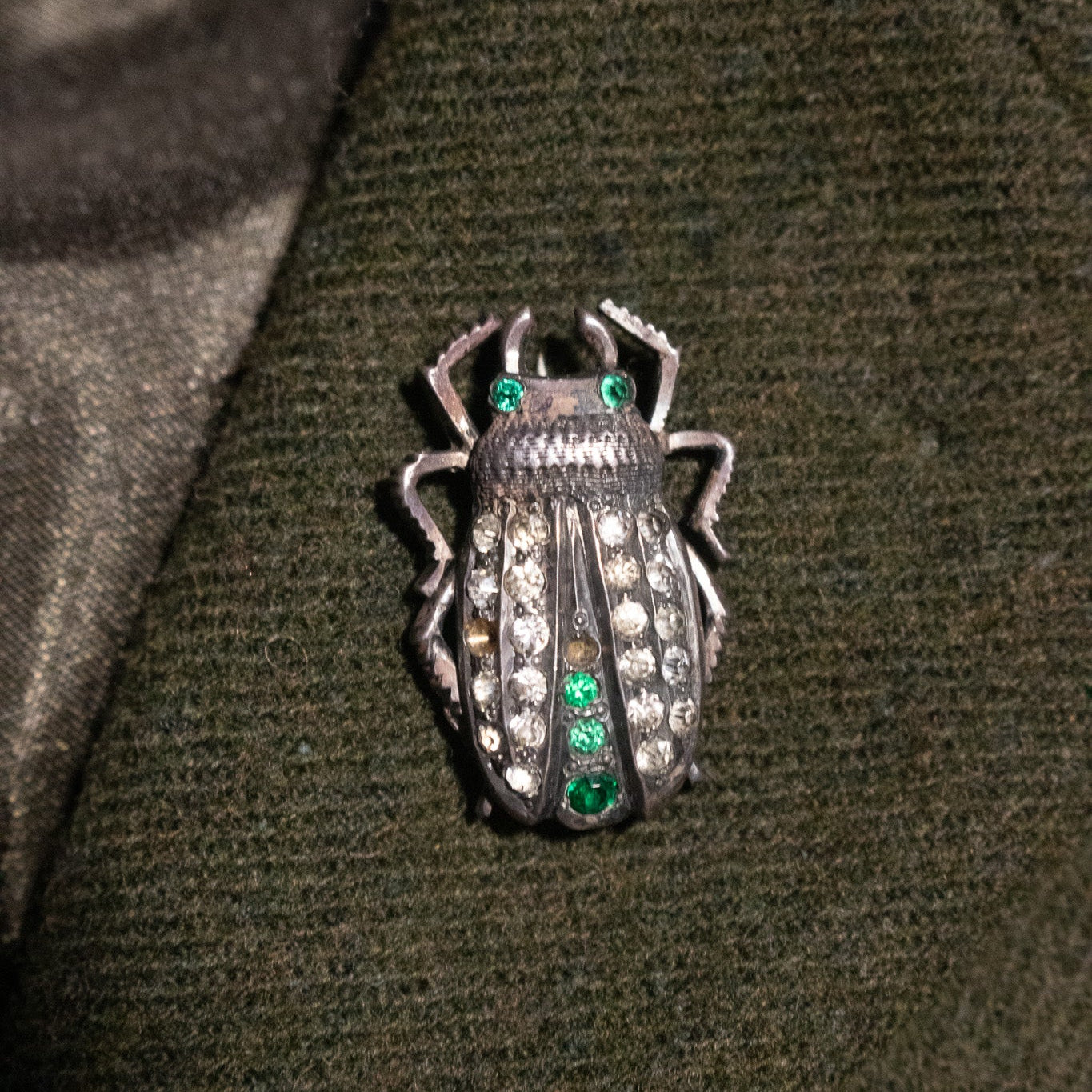 Detailed Antique Beetle Bug Brooch
