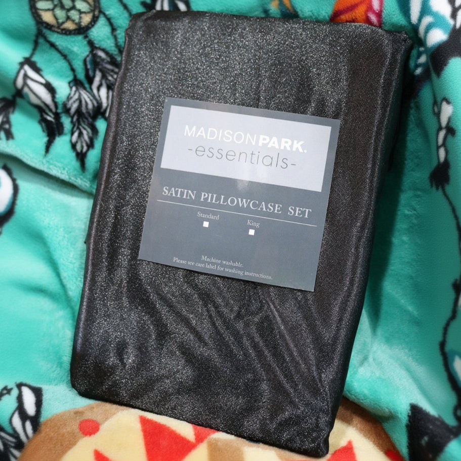 Set of Madison Park Essentials Satin Pillowcases