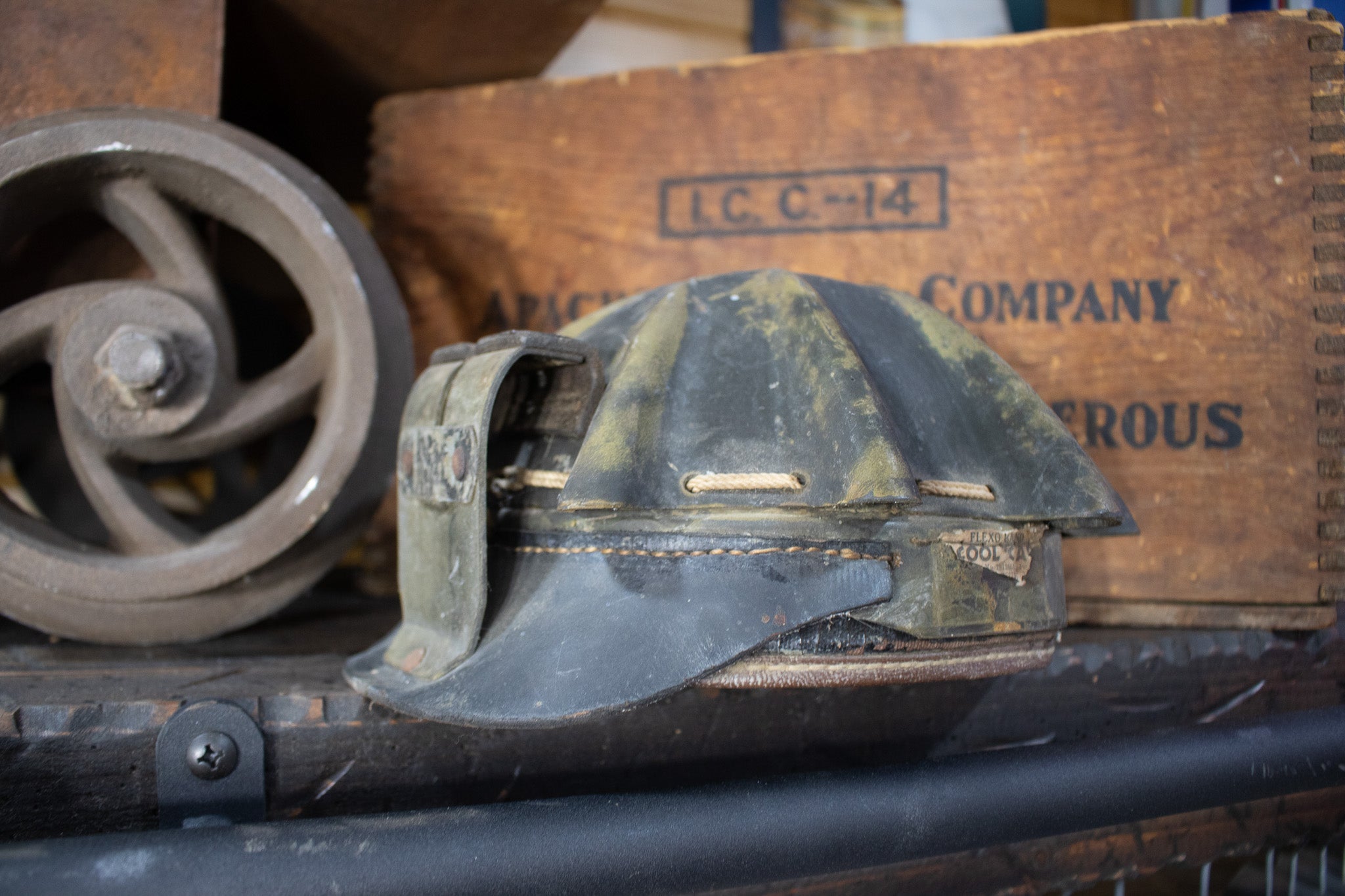 Vintage 1920s "FLEXO BAND COOL CAP" Miners Hard Hat Helmet