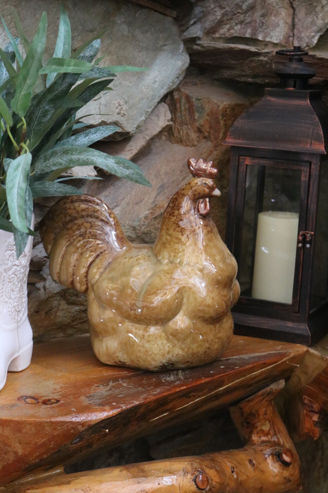 Classic Ceramic Rooster Figurine