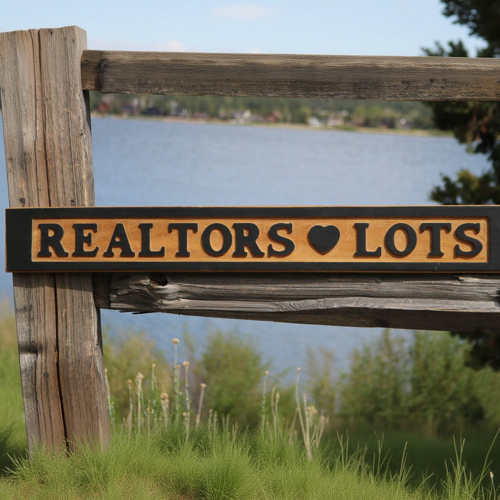 "Realtors Heart Lots" Wooden Decorative Sign