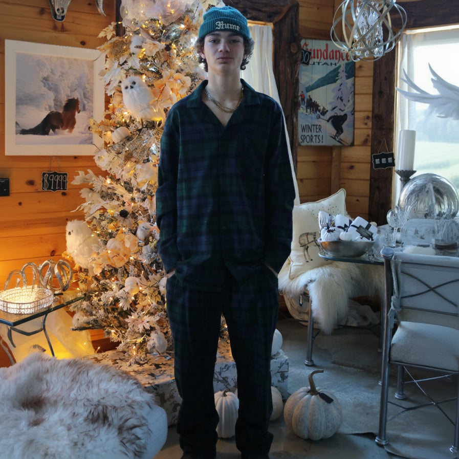 Pendleton Black, Blue, and Green Watch Tartan Pajama set